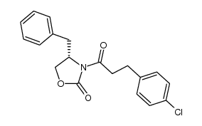 (4S)-4-Chloro-[3-oxo-3-[2-oxo-4-(phenylmethyl)-3-oxazolidinyl]propyl]benzene Structure