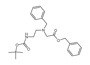 benzyl 2-(benzyl{2-[(tert-butoxycarbonyl)amino]ethyl}amino)acetate结构式