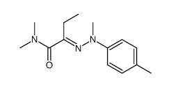 N,N-dimethyl-2-(2-methyl-2-(p-tolyl)hydrazono)butanamide结构式