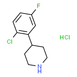 4-(2-Chloro-5-fluorophenyl)piperidine hydrochloride Structure