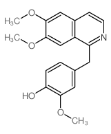 Phenol,4-[(6,7-dimethoxy-1-isoquinolinyl)methyl]-2-methoxy- Structure