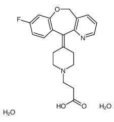 3-[4-(8-fluoro-5H-[1]benzoxepino[4,3-b]pyridin-11-ylidene)piperidin-1-yl]propanoic acid,dihydrate结构式