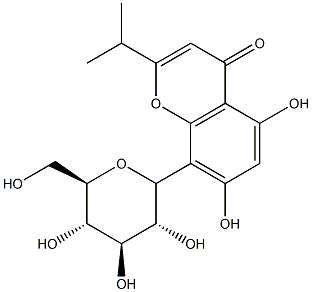 8-Glucosyl-5,7-dihydroxy-2-isopropylchromone Structure