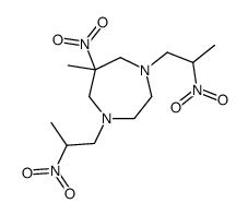 6-methyl-6-nitro-1,4-bis(2-nitropropyl)-1,4-diazepane结构式