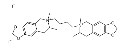 6-[4-(6,7-dimethyl-7,8-dihydro-5H-[1,3]dioxolo[4,5-g]isoquinolin-6-ium-6-yl)butyl]-6,7-dimethyl-7,8-dihydro-5H-[1,3]dioxolo[4,5-g]isoquinolin-6-ium,diiodide结构式