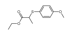 2-(4-methoxy-phenylsulfanyl)-propionic acid ethyl ester Structure