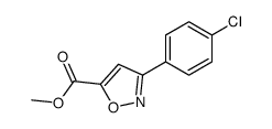 methyl 3-(4-chlorophenyl)-1,2-oxazole-5-carboxylate结构式