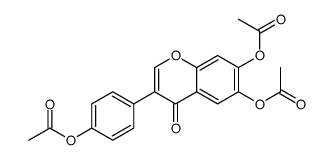 [4-(6,7-diacetyloxy-4-oxochromen-3-yl)phenyl] acetate Structure