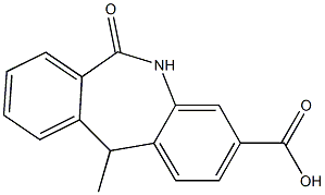 11-methyl-6-oxo-6,11-dihydro-5H-dibenzo[b,e]azepine-3-carboxylic acid结构式