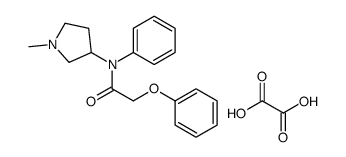 2-hydroxy-2-oxoacetate,(1-methylpyrrolidin-3-yl)-(2-phenoxyacetyl)-phenylazanium结构式