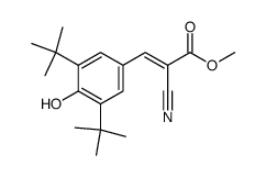 (Z)-2-Cyano-3-(3,5-di-tert-butyl-4-hydroxy-phenyl)-acrylic acid methyl ester结构式