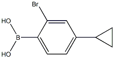 (2-bromo-4-cyclopropylphenyl)boronic acid结构式