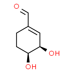 1-Cyclohexene-1-carboxaldehyde, 3,4-dihydroxy-, (3R,4S)-rel- (9CI)结构式