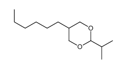 5α-Hexyl-2α-isopropyl-1,3-dioxane结构式