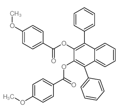 p-Anisic acid,1,4-diphenyl-2,3-naphthylene ester (8CI) structure