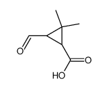 trans 2,2-dimethyl-3-formyl-cyclopropane-1-carboxylic acid结构式