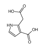 2-(carboxymethyl)-1H-pyrrole-3-carboxylic acid Structure