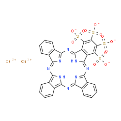 tetrahydrogen [29H,31H-phthalocyaninetetrasulphonato(6-)-N29,N30,N31,N32]cuprate(4-)结构式