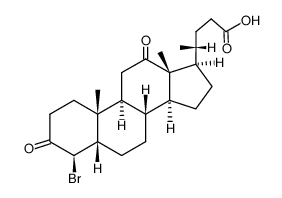 4β-bromo-3,12-dioxo-5β-cholanoic acid-(24) Structure