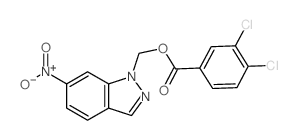 Benzoic acid,3,4-dichloro-, (6-nitro-1H-indazol-1-yl)methyl ester结构式