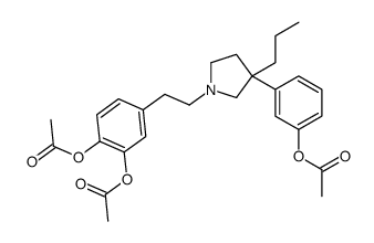 4-(2-(3-(m-Hydroxyphenyl)-3-propyl-1-pyrrolidinyl)ethyl)pyrocatechol t riacetate Structure