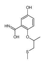 5-hydroxy-2-(1-methylsulfanylpropan-2-yloxy)benzamide结构式