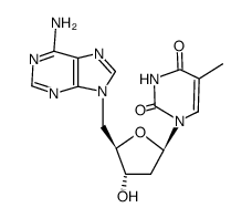 5'-(6-Amino-9H-purin-9-yl)-5'-deoxythymidine structure