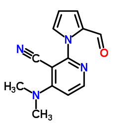 4-(Dimethylamino)-2-(2-formyl-1H-pyrrol-1-yl)nicotinonitrile Structure