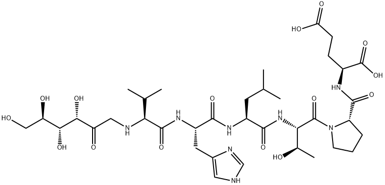 Fructose Val-His-Leu-Thr-Pro-Glu Structure