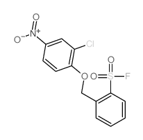 Benzenesulfonylfluoride, 2-[(2-chloro-4-nitrophenoxy)methyl]- Structure