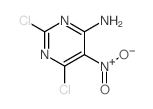 2,6-二氯-5-硝基嘧啶-4-胺结构式
