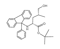 α-tert-butyl (2R,4R)-5-hydroxy-4-methyl-2-N-(9-(9-phenylfluorenyl)amino)pentanoate结构式