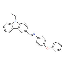 N-[(9-ethyl-9H-carbazol-3-yl)methylene]-4-phenoxyaniline结构式