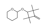 2,2,4,4-Tetramethyl-3-methylen-1-tetrahydropyran-2-yloxy-cyclobutan Structure