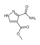 3-carbamoyl-1(2)H-pyrazole-4-carboxylic acid methyl ester Structure