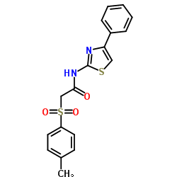 2-[(4-Methylphenyl)sulfonyl]-N-(4-phenyl-1,3-thiazol-2-yl)acetamide structure