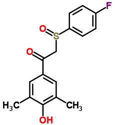 2-[(4-Fluorophenyl)sulfinyl]-1-(4-hydroxy-3,5-dimethylphenyl)ethanone结构式