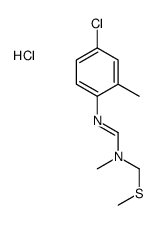 N'-(4-chloro-2-methylphenyl)-N-methyl-N-(methylsulfanylmethyl)methanimidamide,hydrochloride结构式