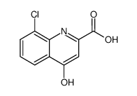 8-Chloro-4-hydroxy-quinoline-2-carboxylic acid结构式