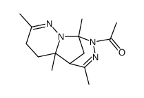 8-acetyl-2,4a,6,9-tetramethyl-3,4,4a,5,8,9-hexahydro-5,9-methano-pyridazino[1,6-d][1,2,4]triazepine结构式