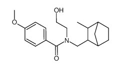 N-(2-Hydroxyethyl)-p-methoxy-N-[(3-methyl-2-norbornyl)methyl]benzamide Structure