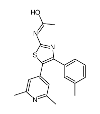 N-[5-(2,6-dimethylpyridin-4-yl)-4-(3-methylphenyl)-1,3-thiazol-2-yl]acetamide结构式