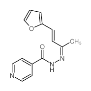 4-Pyridinecarboxylic acid, (3-(2-furanyl)-1-methyl-2-propenylidene)hydrazide picture