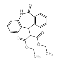 diethyl 2-(6-oxo-5,11-dihydrobenzo[c][1]benzazepin-11-yl)propanedioate结构式