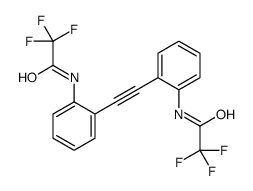 2,2,2-trifluoro-N-[2-[2-[2-[(2,2,2-trifluoroacetyl)amino]phenyl]ethynyl]phenyl]acetamide结构式