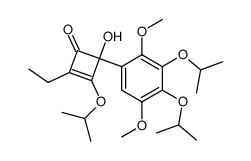 2-ethyl-3-isopropoxy-4-hydroxy-4-(2',5'-dimethoxy-3',4'-diisopropoxyphenyl)-2-cyclobuten-2-one Structure