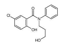 5-chloro-2-hydroxy-N-(3-hydroxypropyl)-N-phenylbenzamide结构式