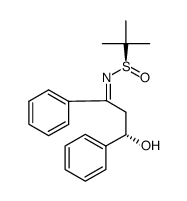 (RS,S)-N-(3-hydroxy-1,3-diphenylpropylidene)-tert-butanesulfinamide Structure