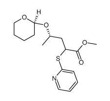 methyl (4S)-2-(pyridin-2-ylthio)-4-(((S)-tetrahydro-2H-pyran-2-yl)oxy)pentanoate结构式