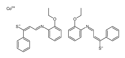 cobalt(2+),3-(2-ethoxyphenyl)imino-1-phenylprop-1-ene-1-thiolate结构式